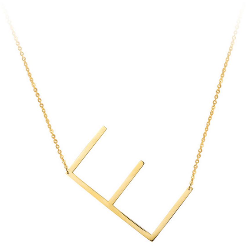Large Initial Necklace