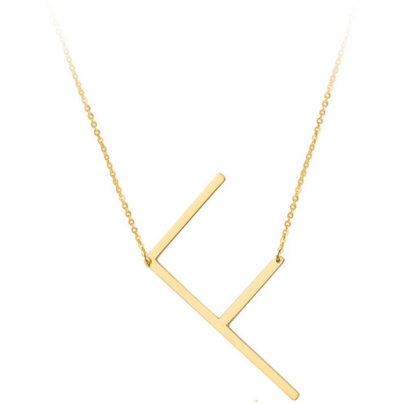 Large Initial Necklace