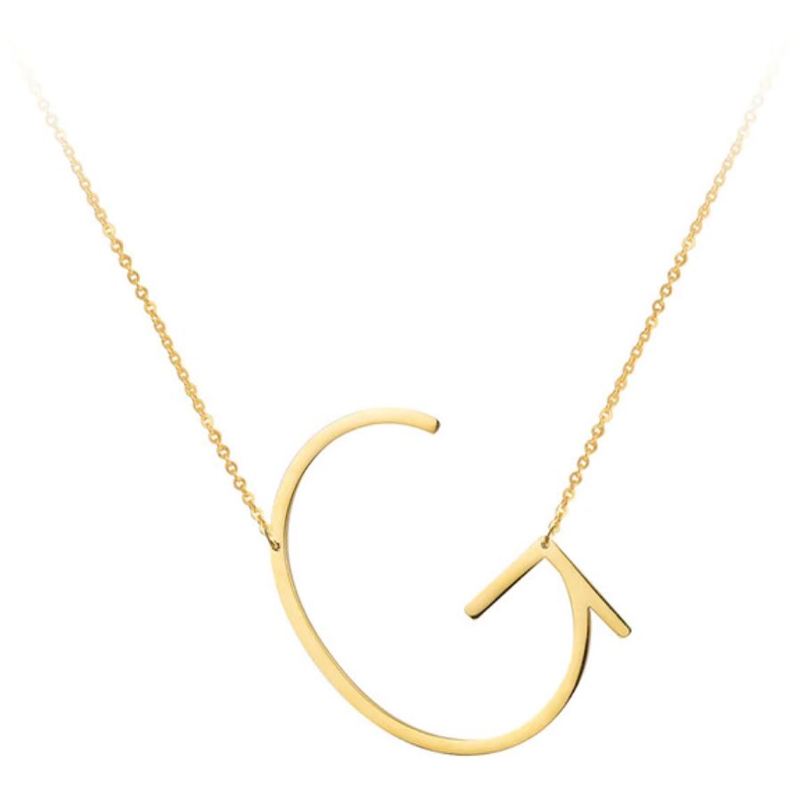 Large Initial Necklace