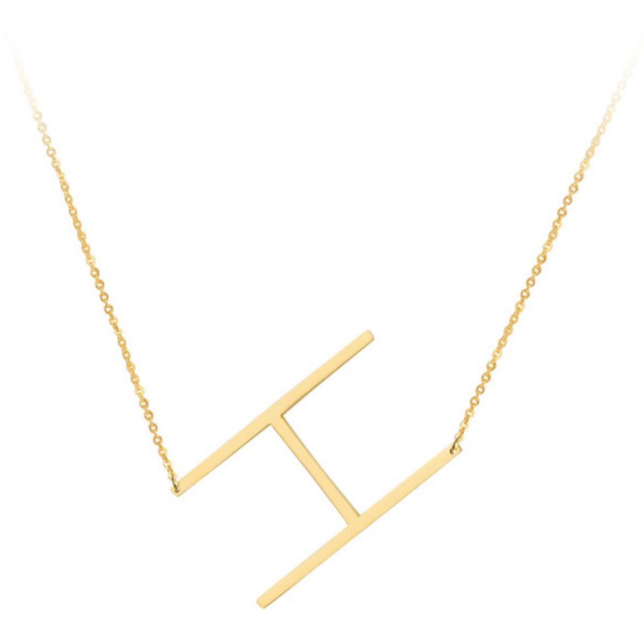 Large Initial Necklace