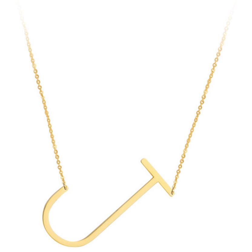 Large Initial Necklace