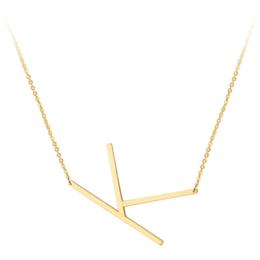 Large Initial Necklace