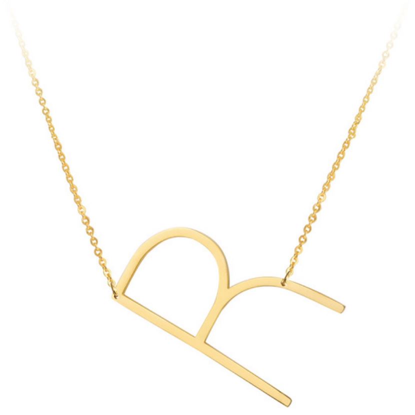 Large Initial Necklace