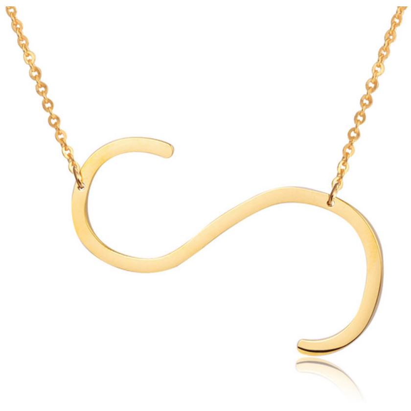 Large Initial Necklace