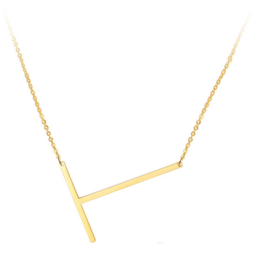 Large Initial Necklace