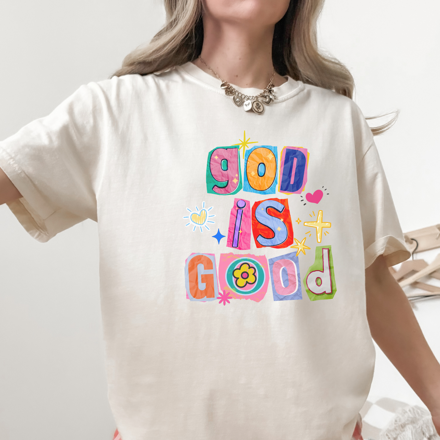 God Is Good Colorful Graphic Tee | Faith-Inspired Christian T-Shirt