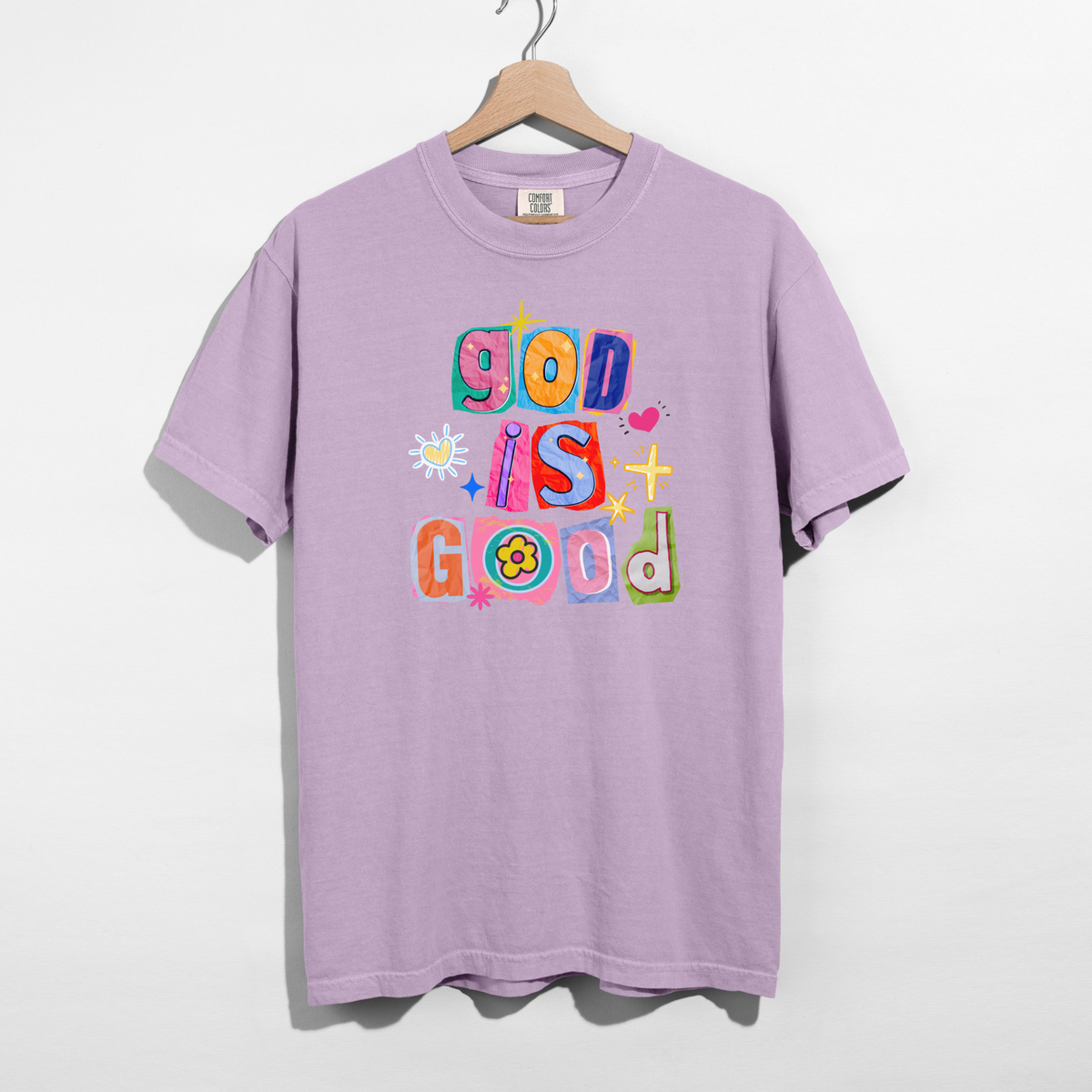 God Is Good Colorful Graphic Tee | Faith-Inspired Christian T-Shirt