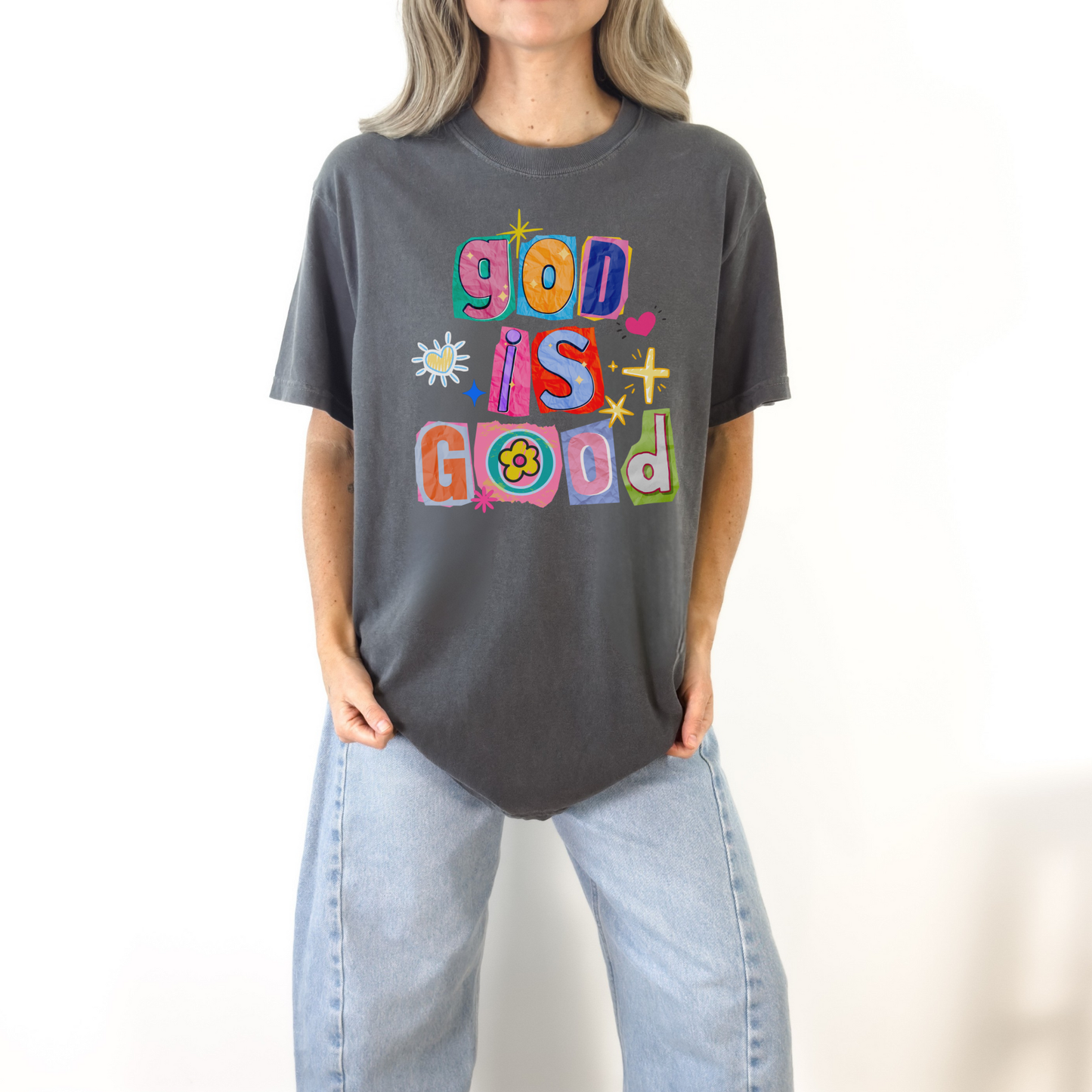 God Is Good Colorful Graphic Tee | Faith-Inspired Christian T-Shirt
