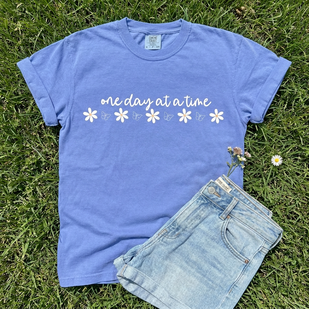 One Day at a Time Comfort Colors tee