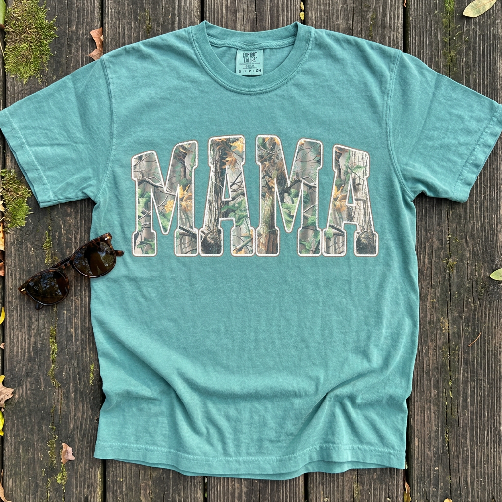 Mama Camo Comfort Colors Tee